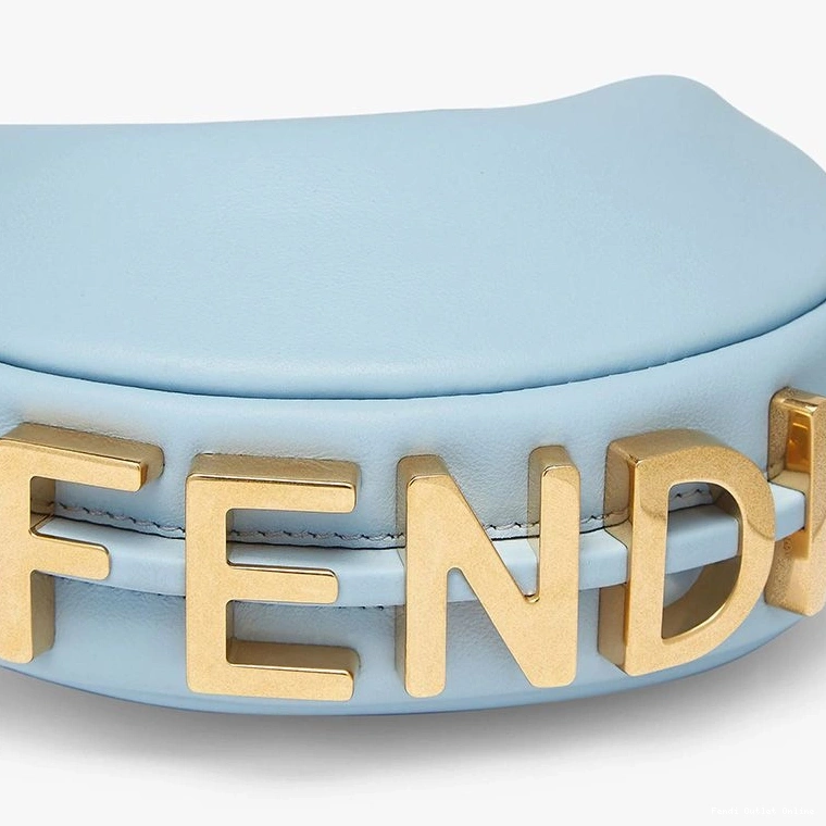 Affordable Calf Hobo Sky Fendigraphy Blue Fendi Leather In Bag Nano 0725
